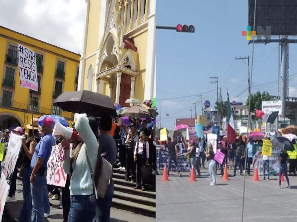 En Xalapa y Veracruz también hubo protestas de trabajadores del PJF